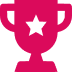 Pink trophy icon